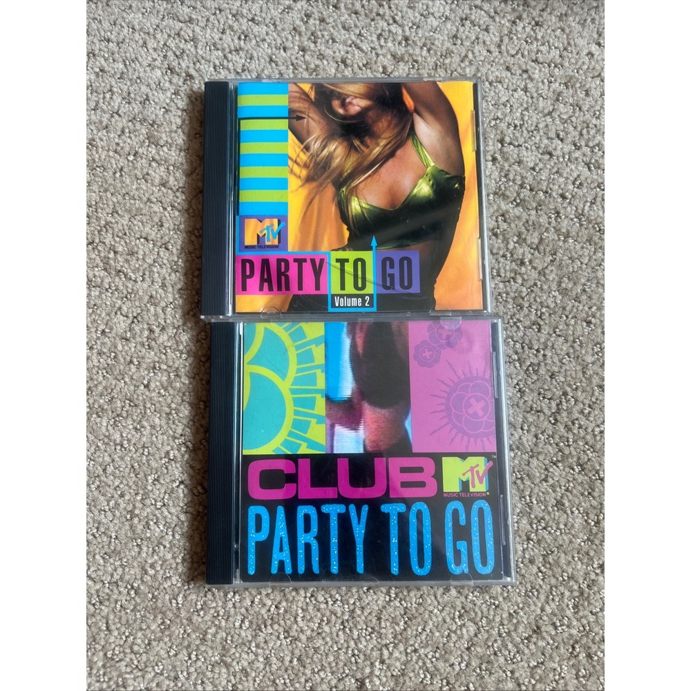 MTV Party To Go Vol 2 & Club MTV Party To Go CD Lot 90s Dance Hip Hop Tommy Boy